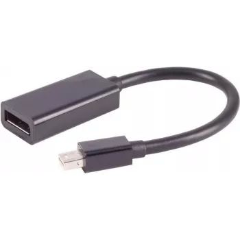 Adaptador shiverpeaks ®-BASIC-S--Mini DisplayPort 1.2, conector macho Mini DisplayPort a conector hembra DisplayPort, 4K, 0,2 m (BS10-01032)