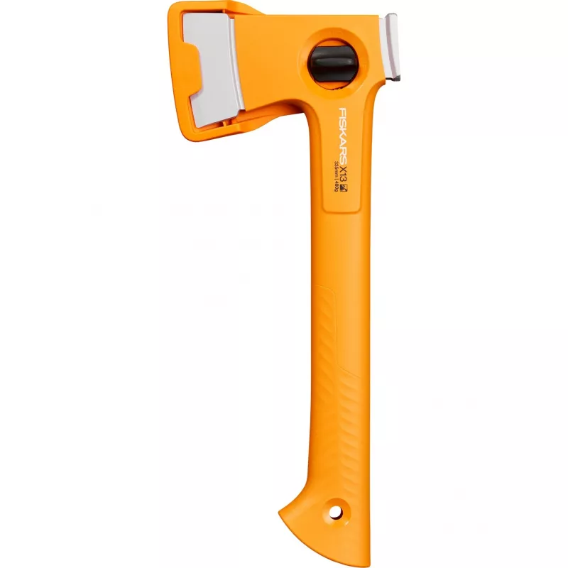Hacha de mano Fiskars 1069101, cabeza de acero, 330 mm de longitud, naranja