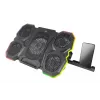 Esperanza Breva EGC107 base refrigeradora gaming para portátil con soporte para teléfono, 2600 rpm, LED RGB, negra