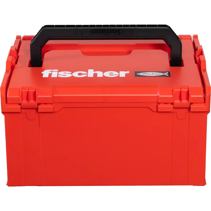 Caja de herramientas FISCHER L-BOXX FLB 238 vacía, rojo/negro, maletín de almacenamiento modular