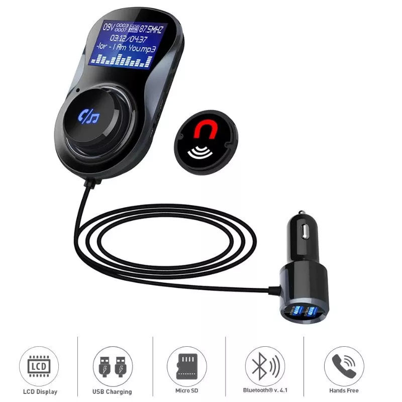 Tellur FMT-B4 transmisor FM Bluetooth, microSD, negro