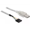Cable DeLOCK 83078 USB 2.0-A macho a pin header, 70 cm