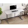 Mesa regulable en altura Up Up Bjorn Gray, tablero L Blanco
