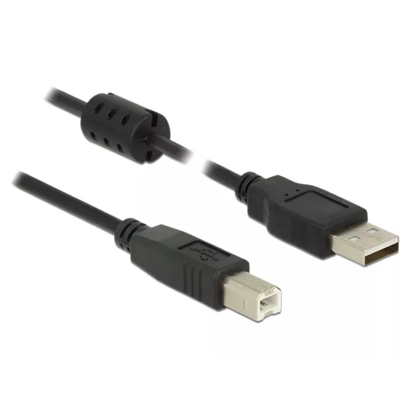 Cable USB DeLOCK 0,5 m USB 2.0-A USB 2.0-B Negro