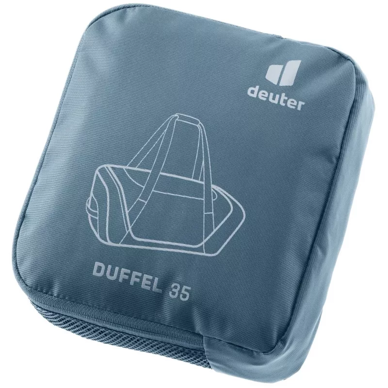 Bolsa de viaje DEUTER Duffel 35 atlantic-ink — capacidad 35 L, fondo impermeable, asas de transporte