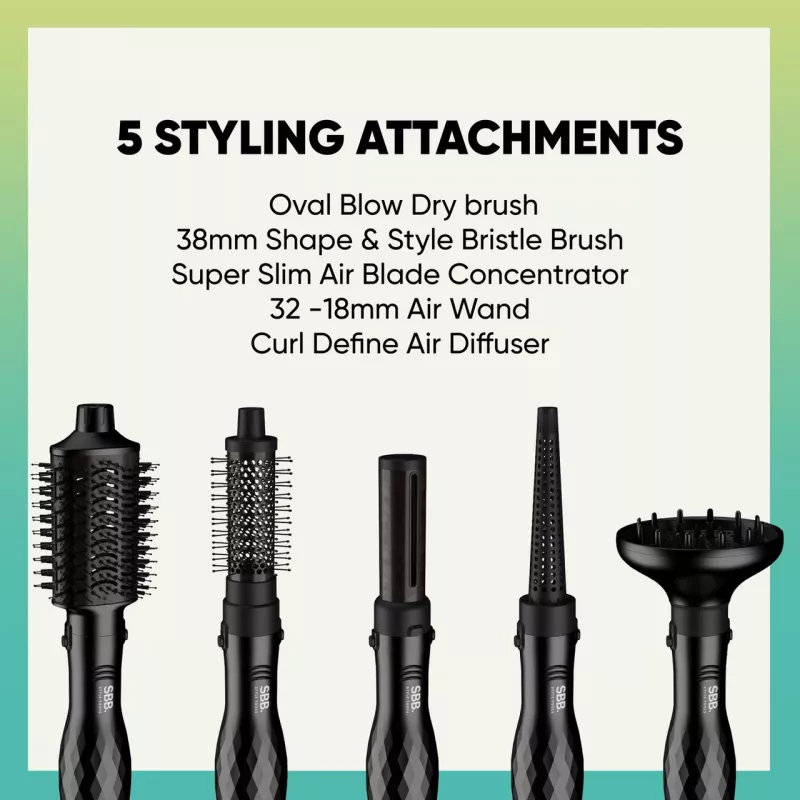 Moldeador de pelo SBB 5-in-1 Blowdry and Style SBDR-2850-EU — secador y herramienta de styling multifunción