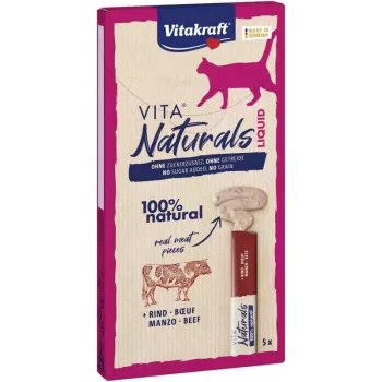 Alimento húmedo para gatos Vitakraft Naturals pasta de ternera 75 g bolsa, sin cereales, sin gluten, sin conservantes