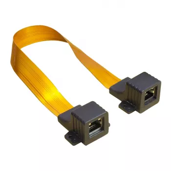 Good Connections Pasacables Ethernet para ventana alta calidad - transparente - longitud total con conector 25cm - longitud flexible 18cm