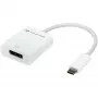 Adaptador USB, conector macho USB-C > conector hembra DisplayPort (Blanco, 11 cm)