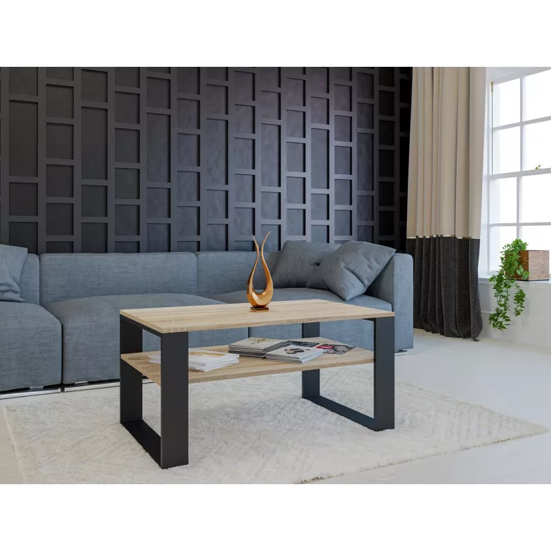 Mesa de centro Topeshop MODERN 1P SON CZ mesa auxiliar / mesa esquinera de centro forma rectangular 2 patas