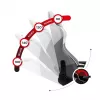 Silla gaming Huzaro Force 6.2 con asiento envolvente gris, blanca