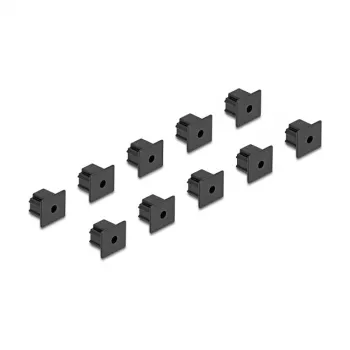 Tapa antipolvo DeLOCK para conector hembra RJ12 sin tirador 10 uds. negra