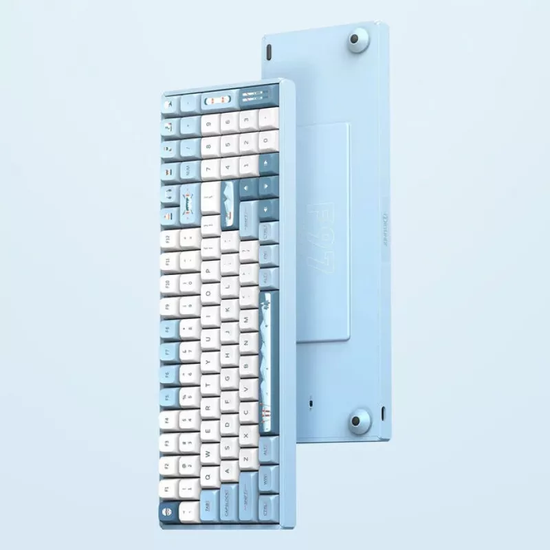IQUNIX F97 Wintertide teclado gaming inalámbrico, RGB, interruptores MX Brown, US