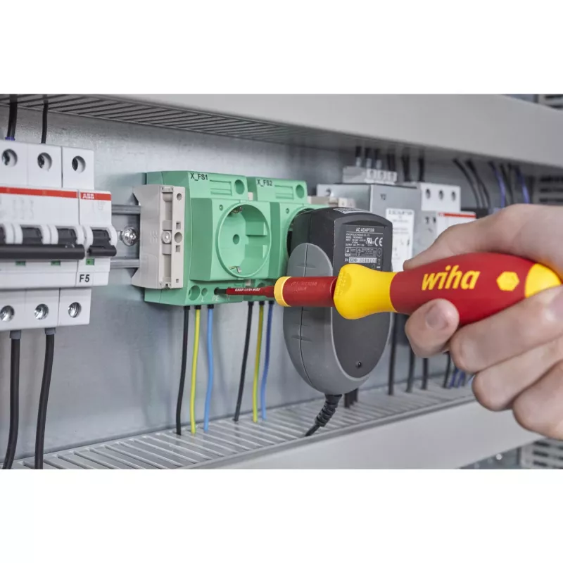 Adaptador de par de apriete Wiha easyTorque 1,2 Nm rojo/amarillo para SlimBits SlimVario