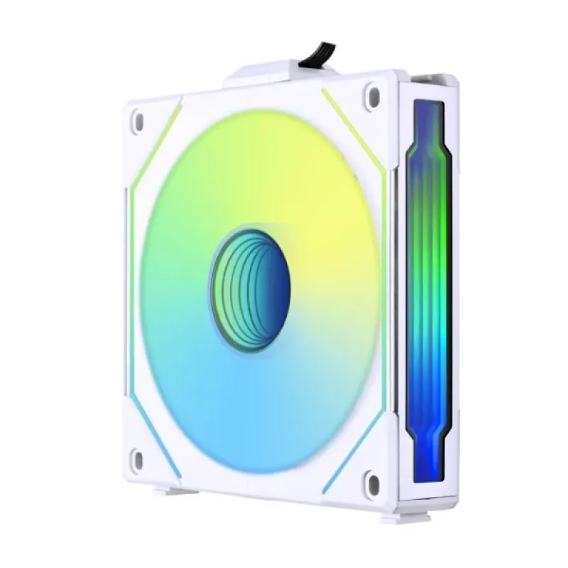 Ventilador Lian Li UNI FAN SL-INF Wireless ARGB PWM de 120 mm — blanco, sistema de ventiladores modular magnético