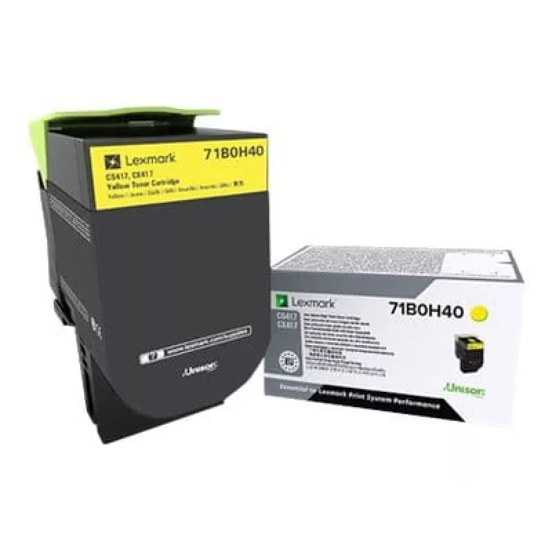 Lexmark 71B0H40 cartucho de tóner para CS417/CS517/CX417/CX517, amarillo, alto rendimiento