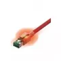Cable de conexión EasyLan DualBoot LED RJ45 S/FTP Cat.6A (Clase EA) - con conector saCon - LSOH - rojo - 10 m