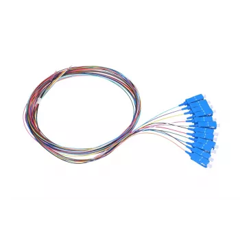 Set de pigtails SC/UPC monomodo Extralink G.652D 900µm FTTH 1,5 m 12 uds. 12 colores