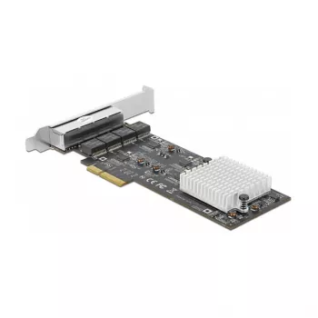 DeLOCK 89192 tarjeta PCI Express x4 Quad LAN de 2,5 Gigabit, 4x RJ45, RTL8125