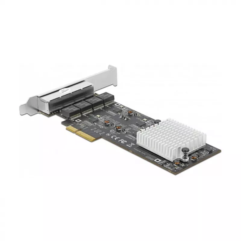 DeLOCK 89192 tarjeta PCI Express x4 Quad LAN de 2,5 Gigabit, 4x RJ45, RTL8125