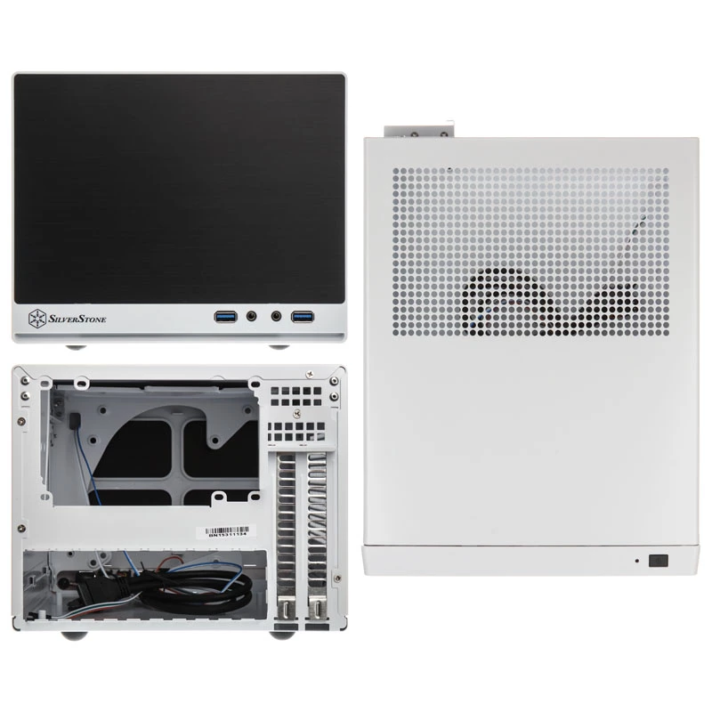 SilverStone SUGO SG13 - Sobremesa - Mini-DTX - sin fuente de alimentación (AT / PS/2) - negro, blanco - USB/audio (SST-SG13WB-Q)