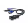 ATEN Cable adaptador KVM USB - VGA a Cat5e/6 (módulo CPU), con lector de tarjetas inteligentes y soporte de Virtual Media