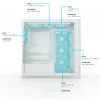 VK02 Lite, Caja torre Blanca, Cristal templado