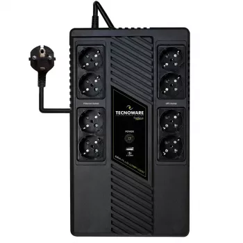 Sistema de alimentación ininterrumpida TECNOWARE Era Plus Strip 1000, Line-Interactive 1 kVA / 700 W, 8 salidas Type-F, batería VRLA, 4,4 kg