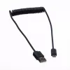 ROLINE Cable en espiral USB 2.0 - A - Micro B - ST/ST 1,0 m - Apantallado - USB 2.0 Type Micro B - 1 mm - Cable en espiral (11.02.8317)