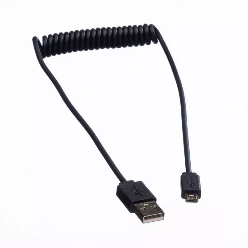 ROLINE Cable en espiral USB 2.0 - A - Micro B - ST/ST 1,0 m - Apantallado - USB 2.0 Type Micro B - 1 mm - Cable en espiral (11.02.8317)