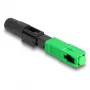 Conector rápido de fibra óptica DeLOCK SC simplex macho APC montaje en campo