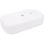 Manhattan Esterilizador UV para teléfonos, LEDs UV integrados para eliminar gérmenes, virus y bacterias, ciclo de limpieza rápido de 1 minuto o 5 minutos, apagado automático de la luz UV al abrir, blanco, tres años de garantía
