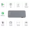 Batería externa portátil Tellur QC 3.0 carga rápida, 5000 mAh
