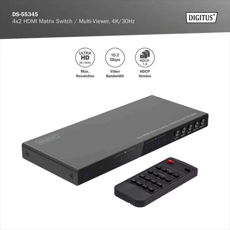 Conmutador matriz HDMI DS-55345