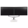 ERGOTRON LX Dual Side-by-Side Arm aluminio pulido plateado