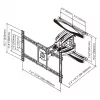 Soporte para TV LCD/LED GART 40-75 45 kg ajuste vertical/horizontal 58-380 mm máx. VESA 600x400