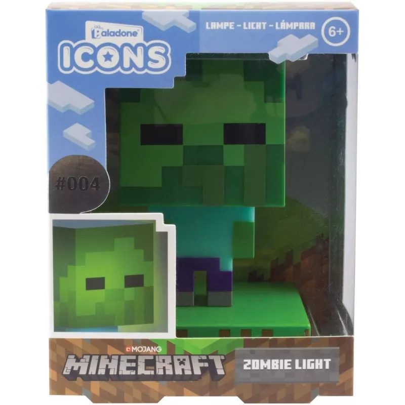 Lámpara de mesa Paladone Light Paladone Minecraft Zombie Light PP6592MCFV4 LED