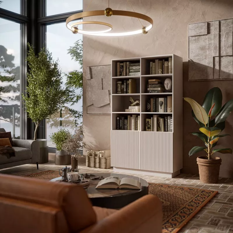 Cama Meble LIVERTI librería, 100x42x171 cm, cachemira