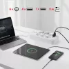 Regleta de enchufes MACLEAN MCE391 W — 6 tomas, 4×USB-A + 1×USB-C, cable de 3 m, 110–240 V, 2500 W, blanca
