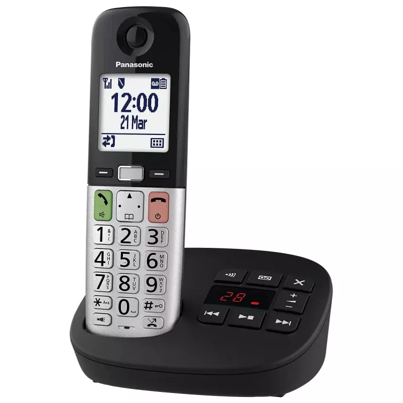 Teléfono DECT Panasonic KX-TGU430 inalámbrico, manos libres, identificación de llamadas, pantalla de 2,4