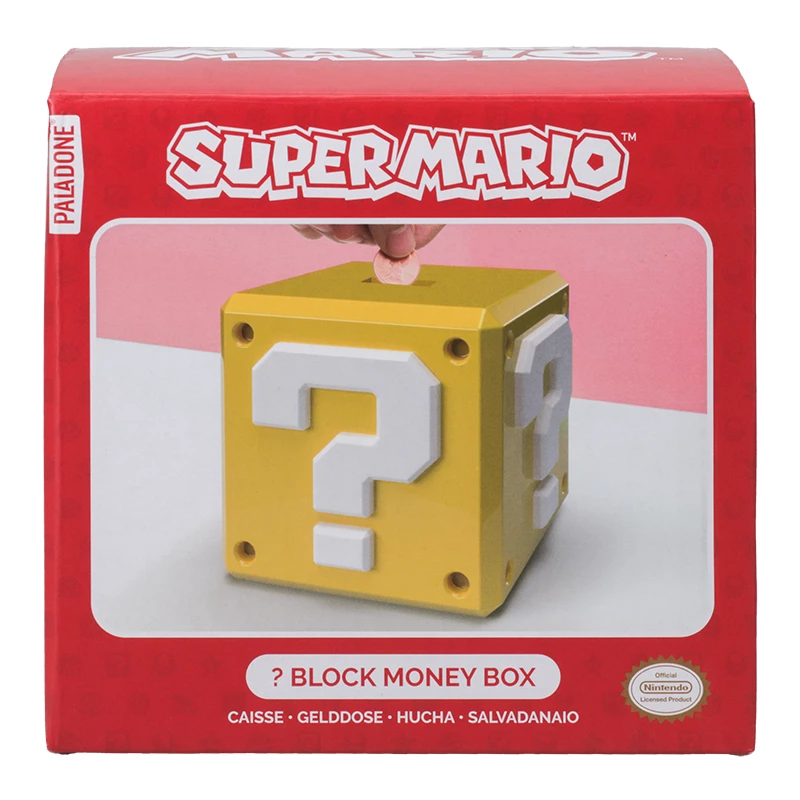 Hucha Paladone Super Mario diseño bloque de interrogación