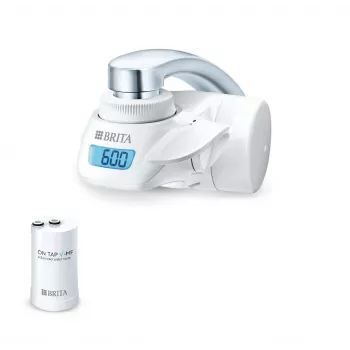 Filtro de agua para grifo BRITA Modelo 1.2023.0413, 3 modos, cartucho de 5 etapas, capacidad de 600 L, blanco, 5 adaptadores de grifo
