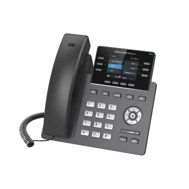 Teléfono IP Grandstream GRP2613W negro 4 líneas TFT 2,4 pulgadas