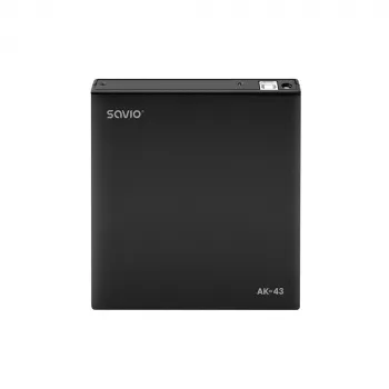 Unidad externa DVD±RW slim SAVIO AK-43, USB 2.0, negra, compatible con lectura/escritura de CD/DVD (24x CD, 8x DVD)