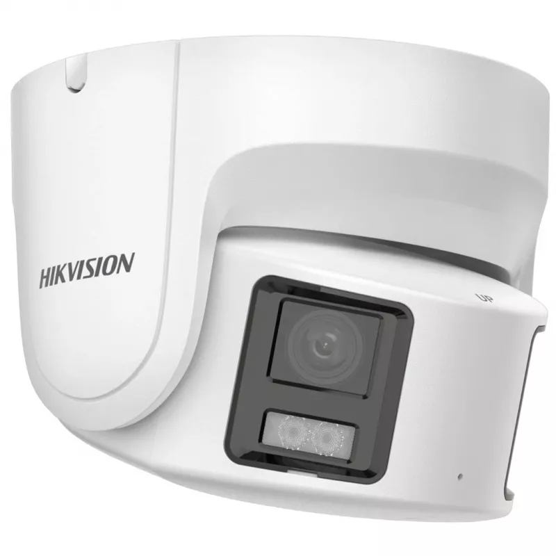 Cámara IP Hikvision DS-2CD2387G2P-LSU/SL (4mm)(C) ColorVu panorámica tipo turret, 8 MP, 4 mm, 180°, IP67, PoE, blanca