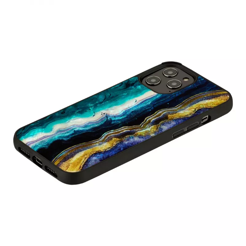 Funda protectora iKins para Apple iPhone 12 / 12 Pro — patrón de ágata morada