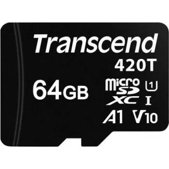 Transcend - tarjeta de memoria flash - 64 GB - UHS-I / Class10 - microSDXC UHS-I (TS64GUSD420T)