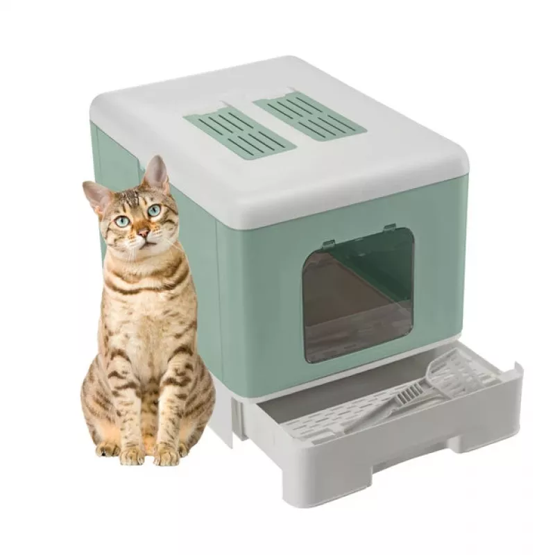 FERPLAST Sahara Green - Arenero para gatos - 52 x 39 x 40cm