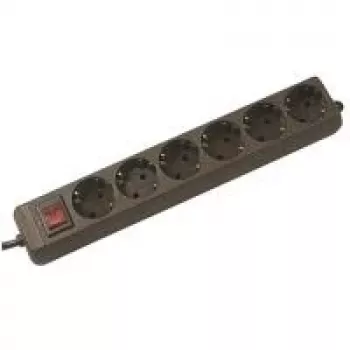 Regleta de enchufes AC Bachmann Selly negro 6 salidas 1,5 m