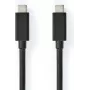 Nedis Cable USB | USB 3.2 Gen 2x2 | Conector macho USB-C™ – Conector macho USB-C™ | 100 W | 4K@60Hz | 20 Gbit/s | niquelado | 1,00 m | Redondo | PVC | Negro | Caja